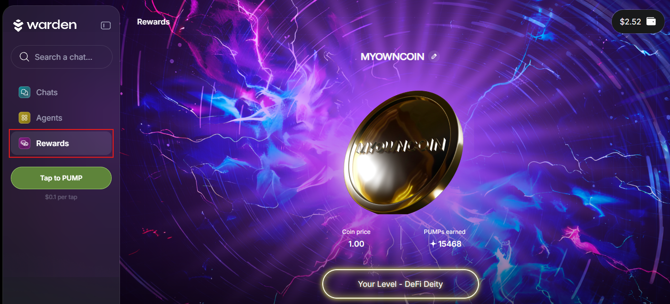 Create and grow your coin in Warden